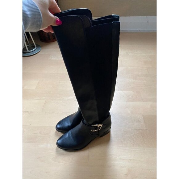 Call it Spring Women's black over the knee buckle boot sz 7 - Picture 4 of 9